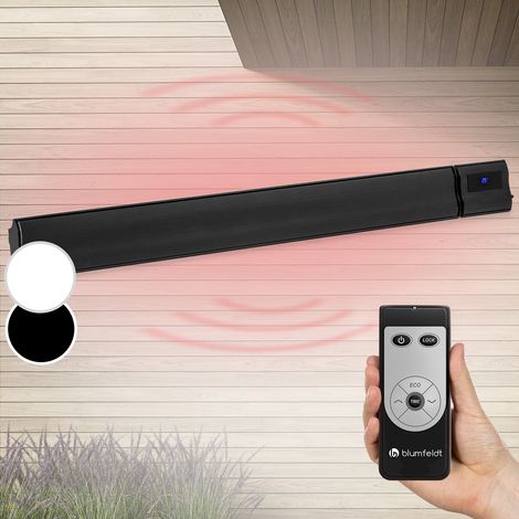 Blumfeldt – Chauffage infrarouge électrique 2400W – Télécommande, minuterie, affichage LED – Résistant aux intempéries IP44 pour terrasse et véranda (1/9)