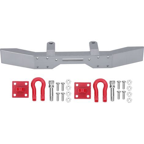 Pare-chocs avant en alliage d'aluminium poli CNC pour 1/16 voiture RC - Pièces de rechange noires (1/5)