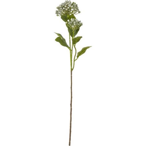 Budding Hydrangea Spray (Single Stem Flower) - Plastic - Height 55 cm - Blue