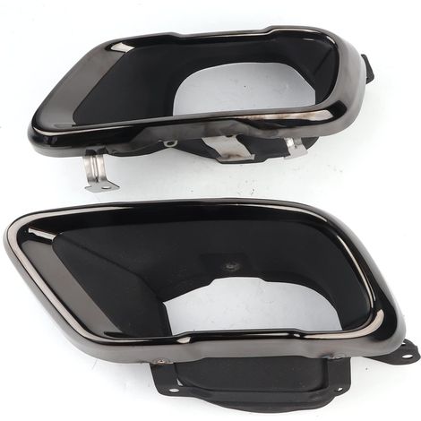 Paire d'embouts de silencieux d'échappement chromés noirs ensemble garniture de tuyau d'extrémité acier inoxydable 304 pour X5 G05 M Sport 2019+ (1/5)