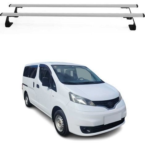 OMAC Heavy Duty Dachträger Querträger kompatibel mit Nissan NV200 2009-2020 – 2 Stangen – Stahl Silber (1/5)