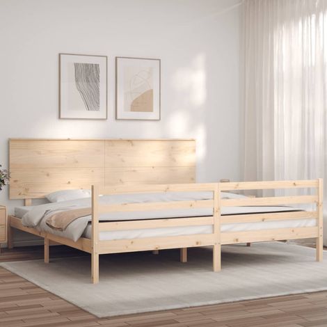 Massivholzbett mit Kopfteil 200x200 cm vidaXL88251 (1/5)