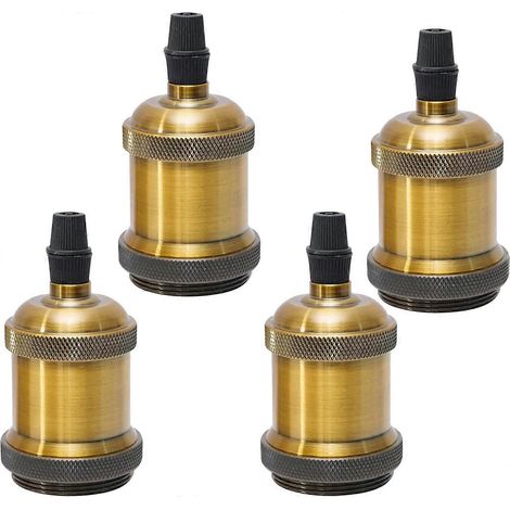 Douille E27 pour lampe Edison vintage, support de lampe de plafond, support de lampe rétro, adaptateur pour suspension, bronze (1/5)