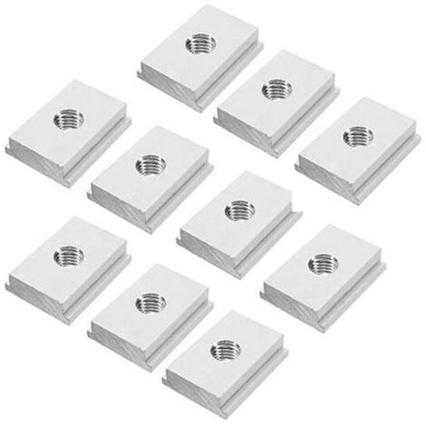10PCS Écrous en T, Lot de coulissants en T pour outils de travail du bois M8 (1/4)