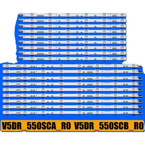 Strisce LED per retroilluminazione, lunghezza 1137 mm, 14 LED per striscia, tensione 3V, NUOVE, imballaggio protettivo. (1/5)