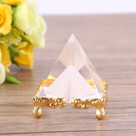 Pyramide en Cristal Égyptienne - Décoration Feng Shui pour Maison et Bureau, Artisanat Énergétique (1/5)