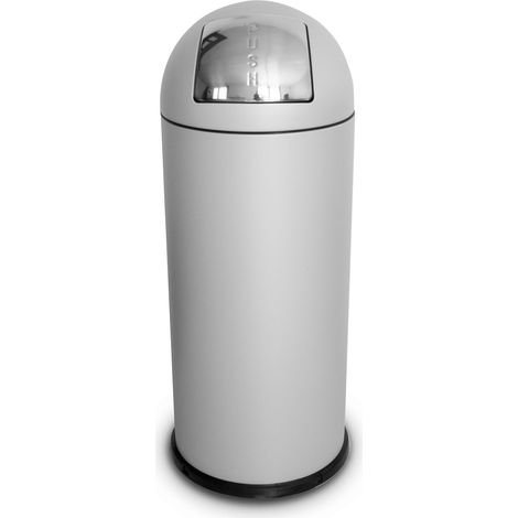 Pattumiera Per Raccolta Rifiuti Ø35xh92 cm da Interno In Acciaio Verniciato Bianco (1/2)