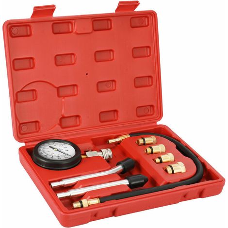 Moteur A Essence Testeur De Compression Du Moteur A Essence Automatique De Bouteilles De Gaz Automobile Jauge De Pression Testeur Automobile Test Kit 0300Psi Avec Etui (1/5)