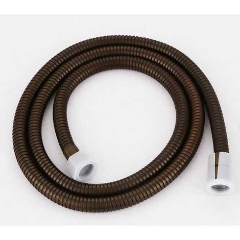 Tuyau de douche de 1,5 mètre en acier inoxydable électroplaqué de style antique, antidéflagrant et résistant aux hautes températures. (1/5)