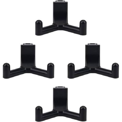 4 crochets à outils compatibles avec Lifetime Shed, organiseur de garage en plastique ABS, crochet pour outils de jardin, accessoires pour abri de jardin (noir)