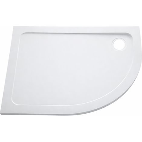 Receveur de douche antidérapant 100 x 80 JACOB DELAFON Flight quart de rond angle à gauche