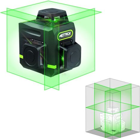 LIVELLA LASER METRICA 3D GREEN MINI SIZE - RAGGI VERDI 60845 -PROMO - (1/3)