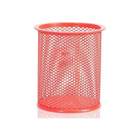 Taza organizadora redonda grande de color rojo