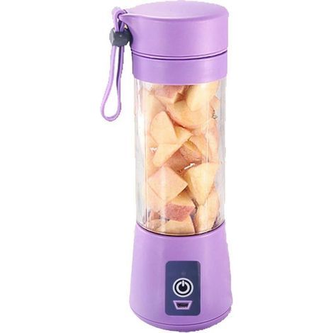 Batidora USB portátil con 6 cuchillas de acero inoxidable y capacidad de 600 ml para zumos de frutas y verduras frescas. (1/5)