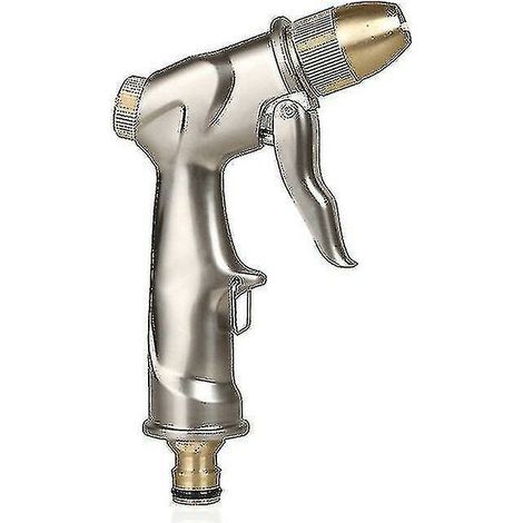 CREA Upgrade Garden Hose Nozzle Sprayer,heavy Duty Metal Handheld Water Nozzle High Pressure (1/4)