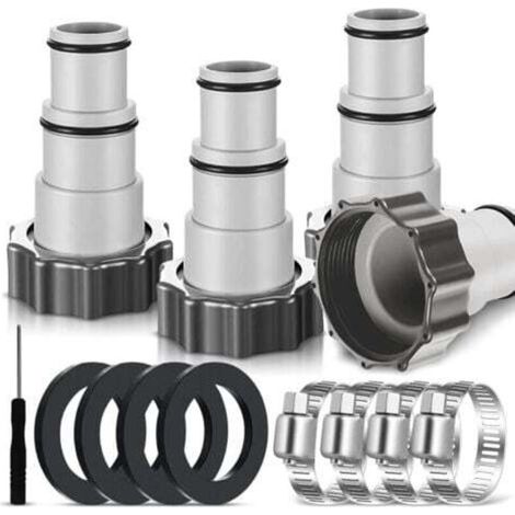 Set of 4 Intex A-type pool adapters, 32-38mm pool hose adapter, pump connection kit, hose adapter, pool hose adapter (1/4)