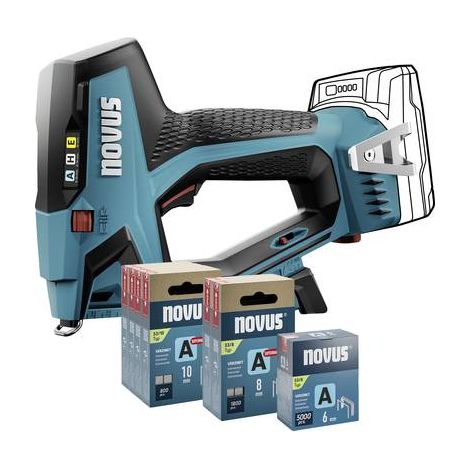 Akku-Tacker Novus-tools j-550 Nagellänge bis 16 mm Tiefenverstellung