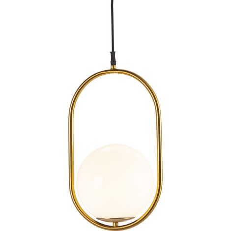 Decke 24x20x42 Weißes Glas / Gold -Metallbeleuchtung / Laternenpfähle für alle Stile, um dem Haus eine Note zu verleihen (1/4)