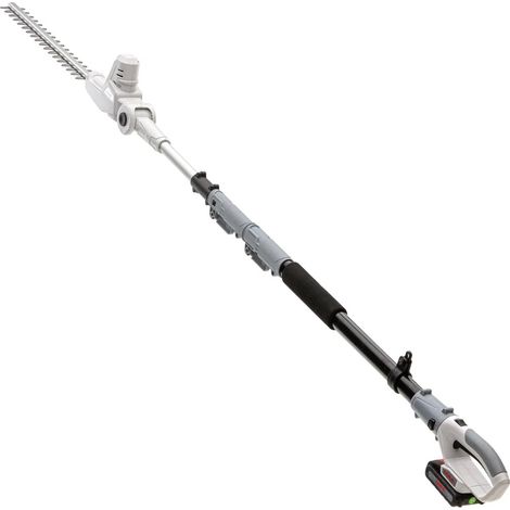 Taille haie sans fil 20V - Lame de 40 cm Batterie lithium 2.0Ah + Chargeur 20V - Perche télescopique 4m IKRA (1/5)