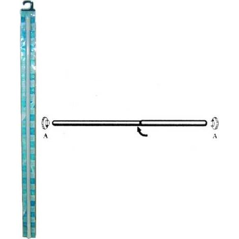 Tubo de cortina de ducha 140/260 extensible Aglaia 02624