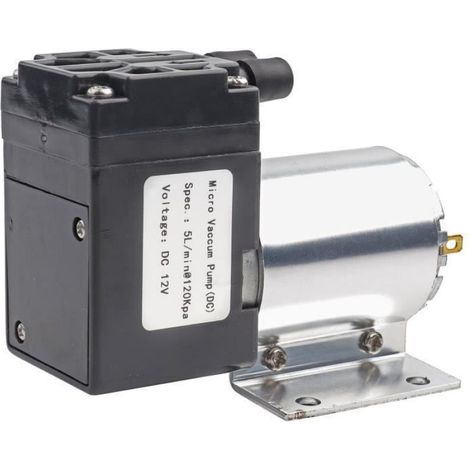Pompe d'aspiration à vide Mini pompe à vide DC 12V 5L/min 120kpa Pompe d'aspiration à pression négative avec moto pompe (1/4)