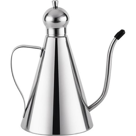 Oil Dispenser 304 Stainless Steel Drip-Free Nozzle Curved Spout Wide Mouth Ergonomic Handle Pour Cuisine 1 Pièce (1/5)