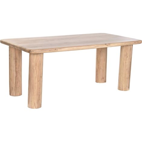 table de salle à manger en acacia style naturel collection shabby - acacia naturel bois clair (1/5)