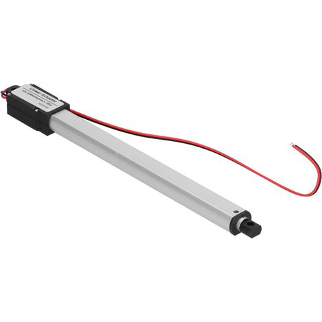 Vérin électrique linéaire 12V 150mm avec protection court-circuit, interrupteur de fin de course intégré et réduction du bruit, 30mm/s et force 20N. (1/5)