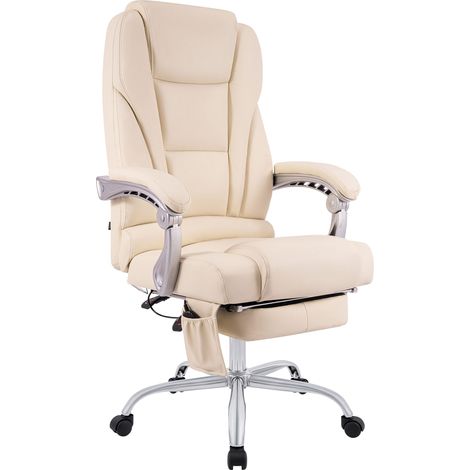 Sillon de oficina Pacific con funcion de masaje Crema (1/5)