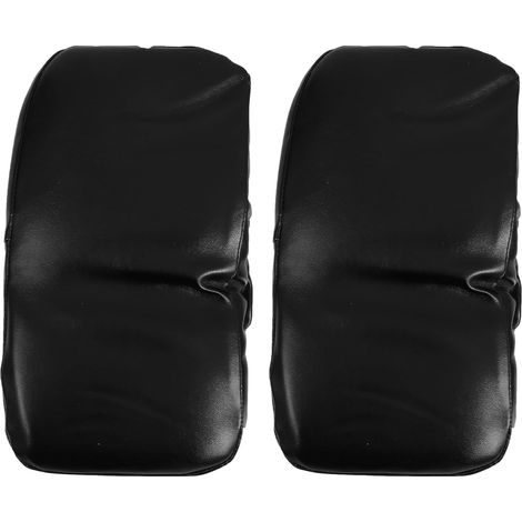 Housse en Cuir PU Noir 2pcs en Mousse à Mémoire de Forme Coussin D'accoudoir Soulagement Douleur et Confort pour Chaise de Bureau au Bureau Voyage (1/5)