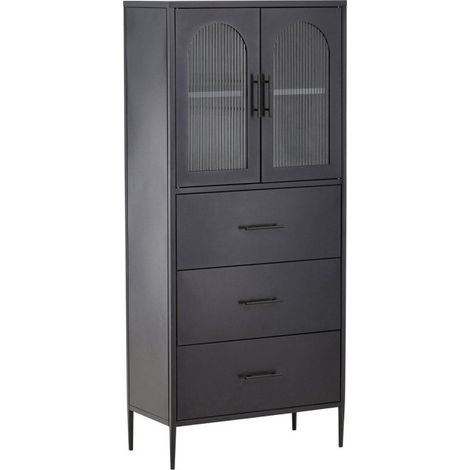 Vaisselier Design en Métal "La Paz" 160cm Noir (1/5)