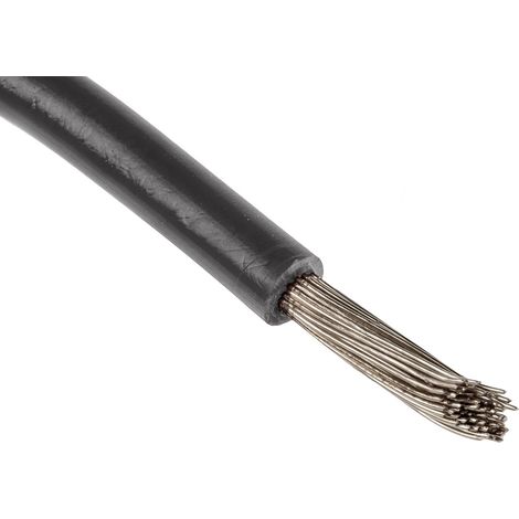 Fil électrique RS PRO UL3289, 32 0,75 mm² 18 AWG Non blindé, 600 V, Polyoléfine réticulé Noir, 100m ( Prix pour Bobine de 100 Mètres )