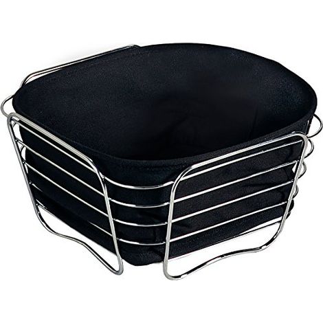 Kesper Pane Cesto di Frutta, Cromato, Cromo, Nero, 21 x 21 x 11 cm (1/4)