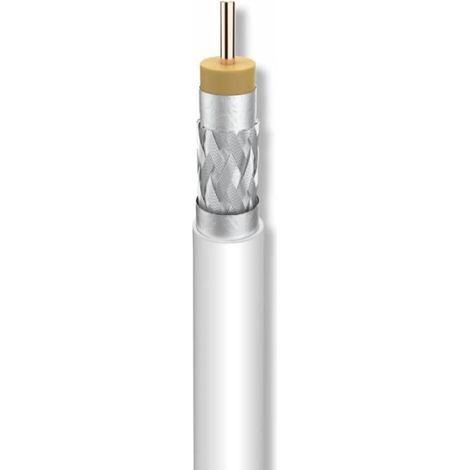 Câble coaxial RG-6 - SK2020plus - Cuivre - Triple blindage - Excellente couverture 82% - Haute réaction au feu