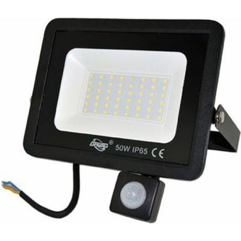 LED-GARTENSTRAHLER 50W KALTLICHT BEWEGUNGSMELDER DÄMMERUNGSSENSOR