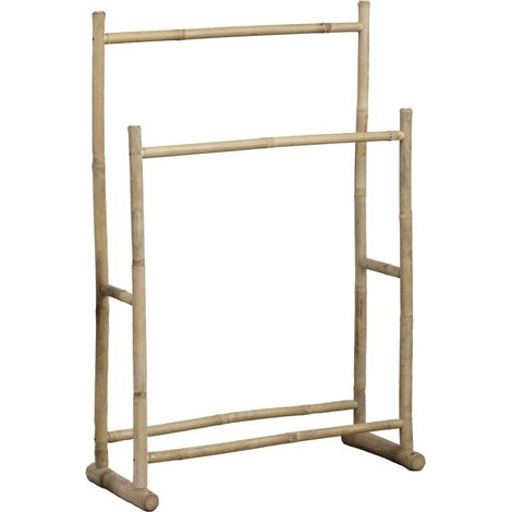 Porte serviettes canne de bambou 2 barres (1/3)