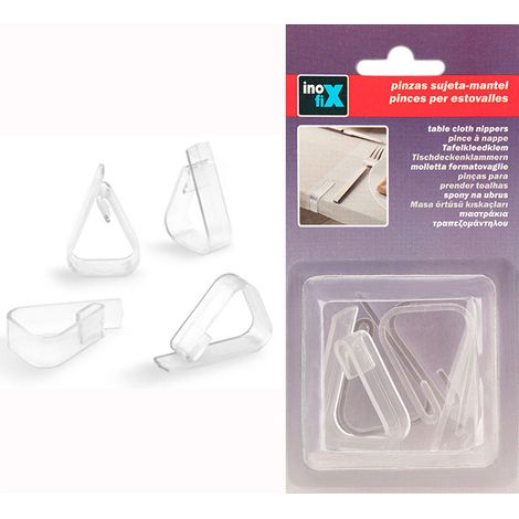 Pinza per tovaglioli trasparente (blister da 4 pezzi) Inofix (1/3)