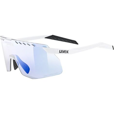 Gafas de ciclismo Uvex Pace Stage SV - Blanco mate/Azul espejo