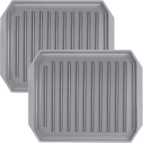 Ensemble de cuisson au micro-ondes 2 pièces pour le bacon : grille/plateau de cuisson au micro-ondes pour le bacon, plaques de cuisson pratiques pour les en-cas surgelés et les pizzas surgelées