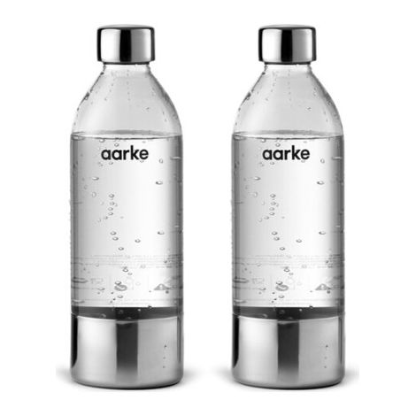 Aarke Carbonator Pack de 2 Botellas Transparentes 1L