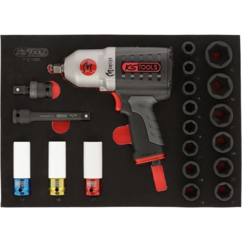 Schraubendreher- und Schlagschlüssel-Set, pneumatisch, 1/2 Zoll, 20 Stück (1/2)