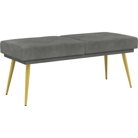 Double-Layered Bench Dark Grey 120 x 45 x 46 cm Velvet vidaXL
