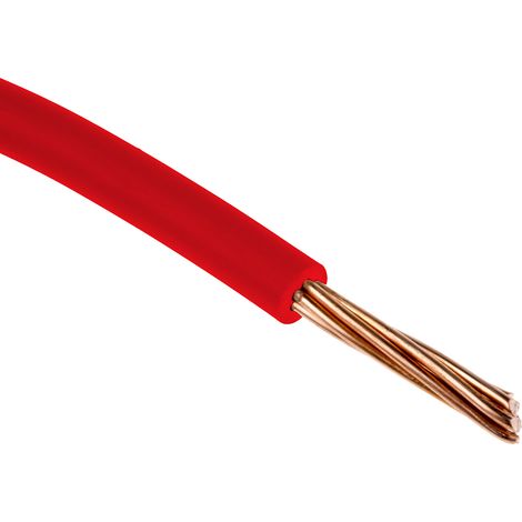 RS PRO Fil de câblage, section 2,5 mm², 600 V Rouge Cuivre recuit, Maximum +70 °C, 100m ( Prix pour Bobine de 100 Mètres )