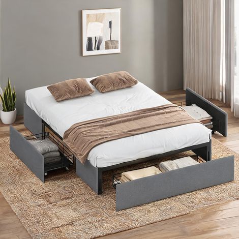 Canapé convertible gris 193 x 145 x 30 cm (1/5)