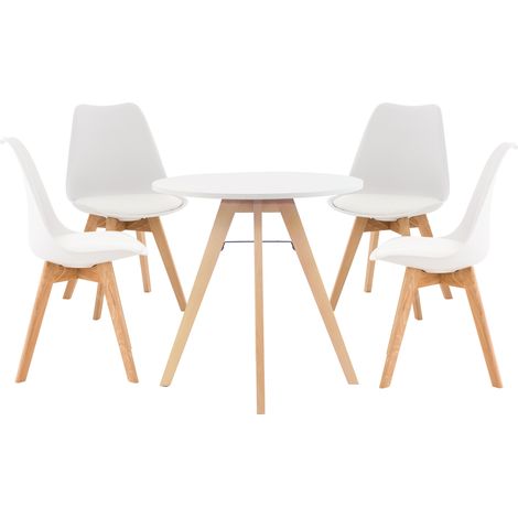 Essgruppe Livik Ø 75 cm weiß