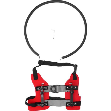 Harnais à anneaux pour chien aveugle, fixation facile, protection pare-chocs robuste et réglable pour animaux de compagnie rouge M (1/5)