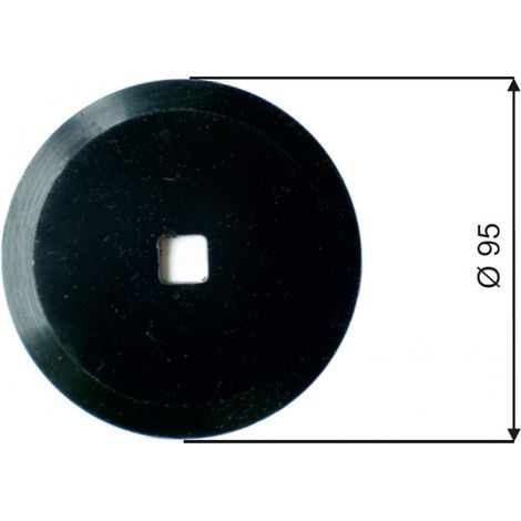 Cuchilla para carro alimentador 95x11x5, redonda, diámetro del orificio 11 mm 39354