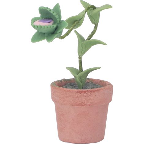 Plante en Pot Miniature Réaliste pour Maison de Poupée 1/12, Décoration Végétale Simulée Portable et Détaillée (1/5)
