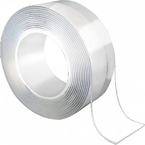 BEBUSINGOTO Ruban adhésif double face lavable et non marquant, 10 mm x 3 m, réutilisable (1/4)