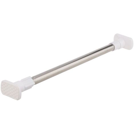 SABIR Barre de douche télescopique, tringle de longueur moyenne en acier inoxydable, sans trous, tringles à rideaux, rails de placard, tringles à rideaux de douche modernes (50-80 cm) (1/4)